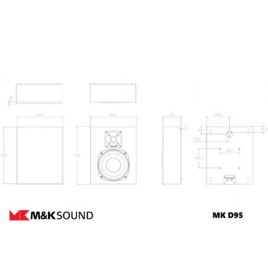 Настенная акустика M&K Sound D95 Black Satin/Black Cloth